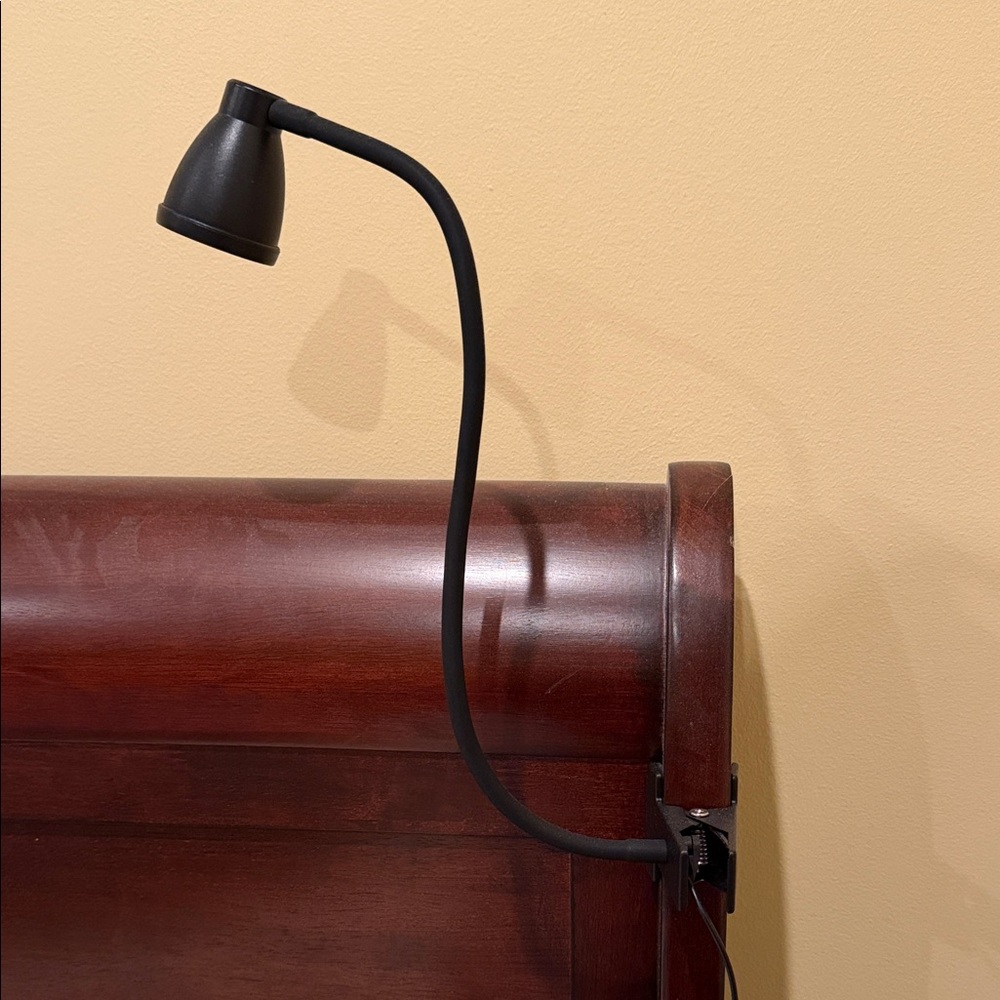 Home Essentials Black Clip-On Lamp